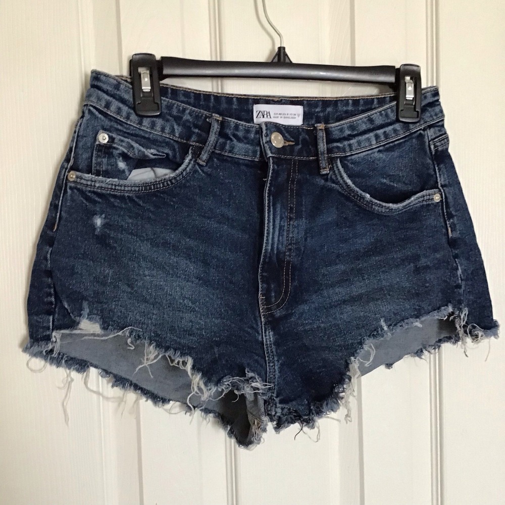 Zara Womens Blue Jean Shorts Size 8 Good Condition!
